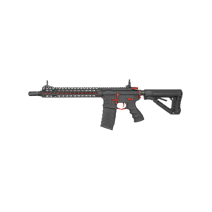 G&G Airsoft G&G Combat Machine CM16 SRXL AEG Airsoft Gun (Red) - Limited Edition-0