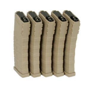 G&G Airsoft G&G 120 Mid Capacity Magazine Box of 5 (Tan) GR16 / M4-1142