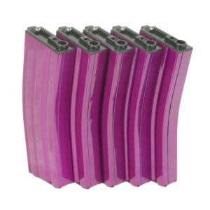 G&G Airsoft G&G 79 Round Magazine Box of 5 (Pink) for GR16 / M4 with 420 Round Speed Loader-0