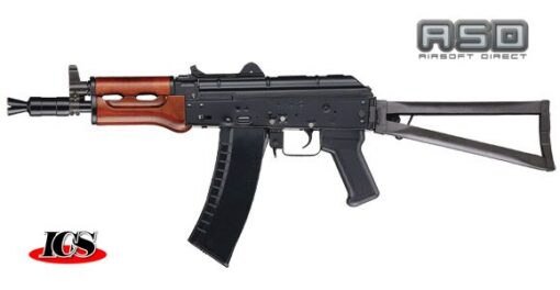 ICS AKS-74U Real Wood & Full Metal AEG – left-side full view
