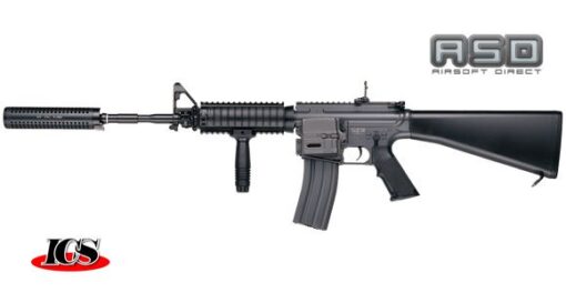 ICS M4 C15 Fixed Stock AEG Rifle – left-side full view