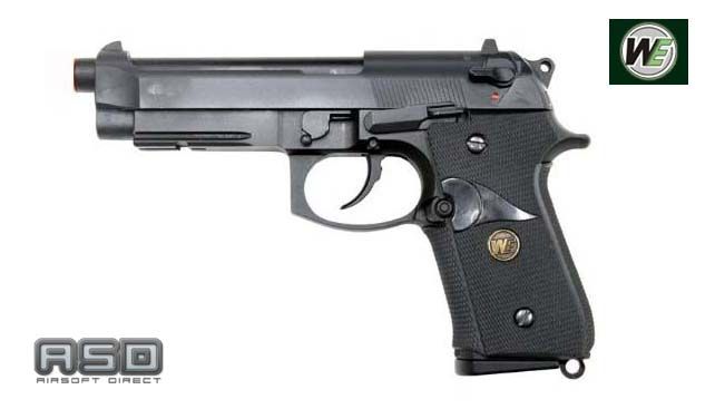 WE BERETTA (M9A1-BLACK) GAS BLOW BACK PISTOL-0