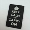 KEEP CALM AND CARRY ON [BLACK] PATCH-0