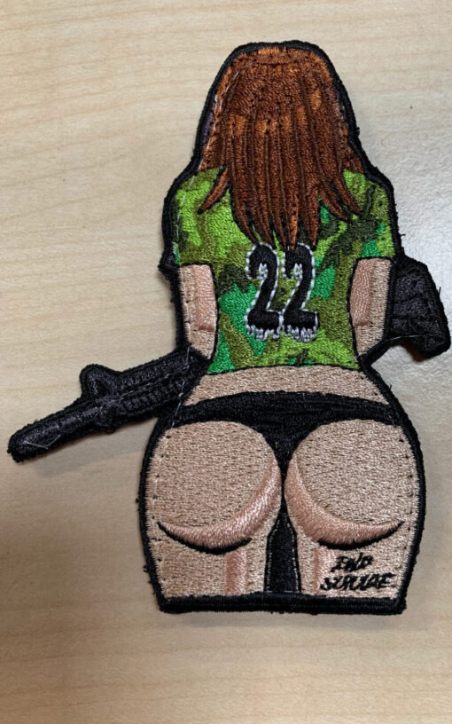 SEXY GIRL WITH RIFLE PATCH