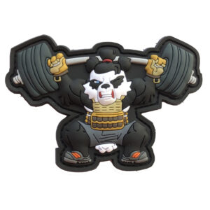 WORKOUT XFIT FITNESS PANDA WEIGHTLIFT EDITION PATCH HIWEZ