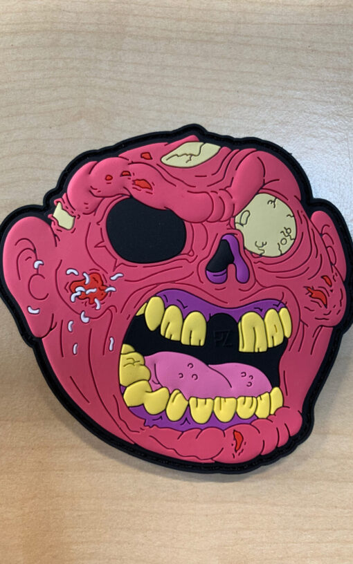 PINK ZOMBIE HEAD FACE PATCH