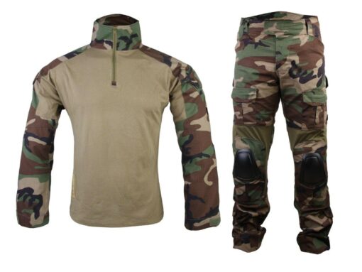 Emerson Gen 2 Combat Shirt & Trousers Pants Woodland Airsoft Army Medium 32 x 32
