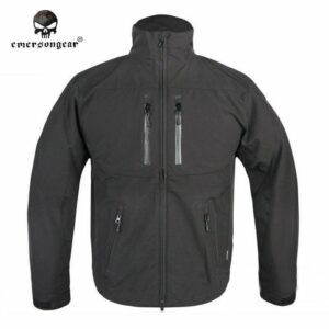 EMERSON Soft Shell Jacket Windbreaker Coat Light Weight Tactical Black XL