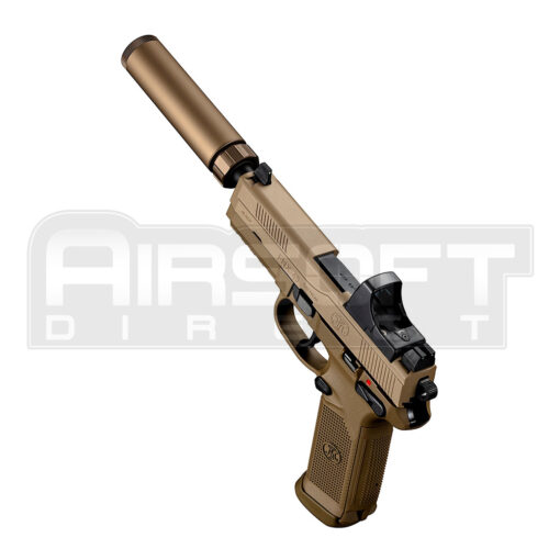 FNX 45 with FDE Silencer and Red Dot Sight