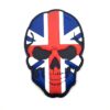 Skeleton Skull British Flag PVC Patch