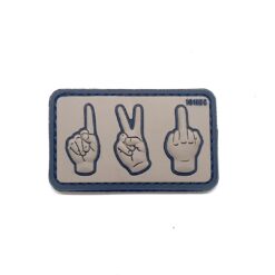 1,2,3 Middle Finger PVC Patch