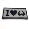 I Love Boobs PVC Patch (Grey)