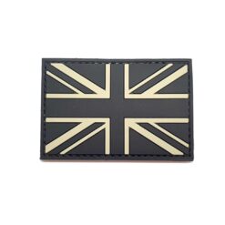 British Flag Union Jack Tactical Morale PVC Patch Black