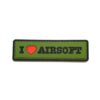 I love Airsoft PVC Patch Green