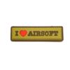 I love Airsoft PVC Patch Tan
