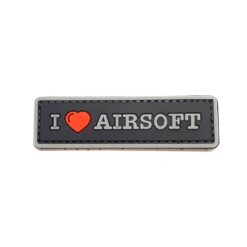 I love Airsoft PVC Patch Black