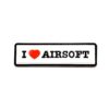 I love Airsoft PVC Patch White