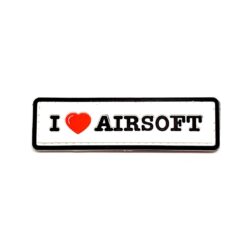 I love Airsoft PVC Patch White