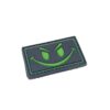 Evil Smiley Face Patch Black