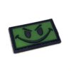 Evil Smiley Face Patch Green