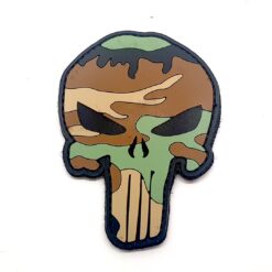 Punisher Skull Woodland Camo Patch