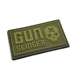Gun Slinger Skull PVC Patch (Green)