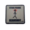 Stick Figure Headshot PVC Patch