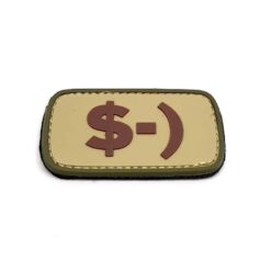 Dollar Smiley Face PVC Patch