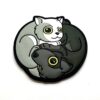 Black Cat and Grey Dog Yin Yang PVC Patch
