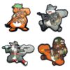 Hiwez Squirrel Squad PVC Patch Set (4 Patch Set)