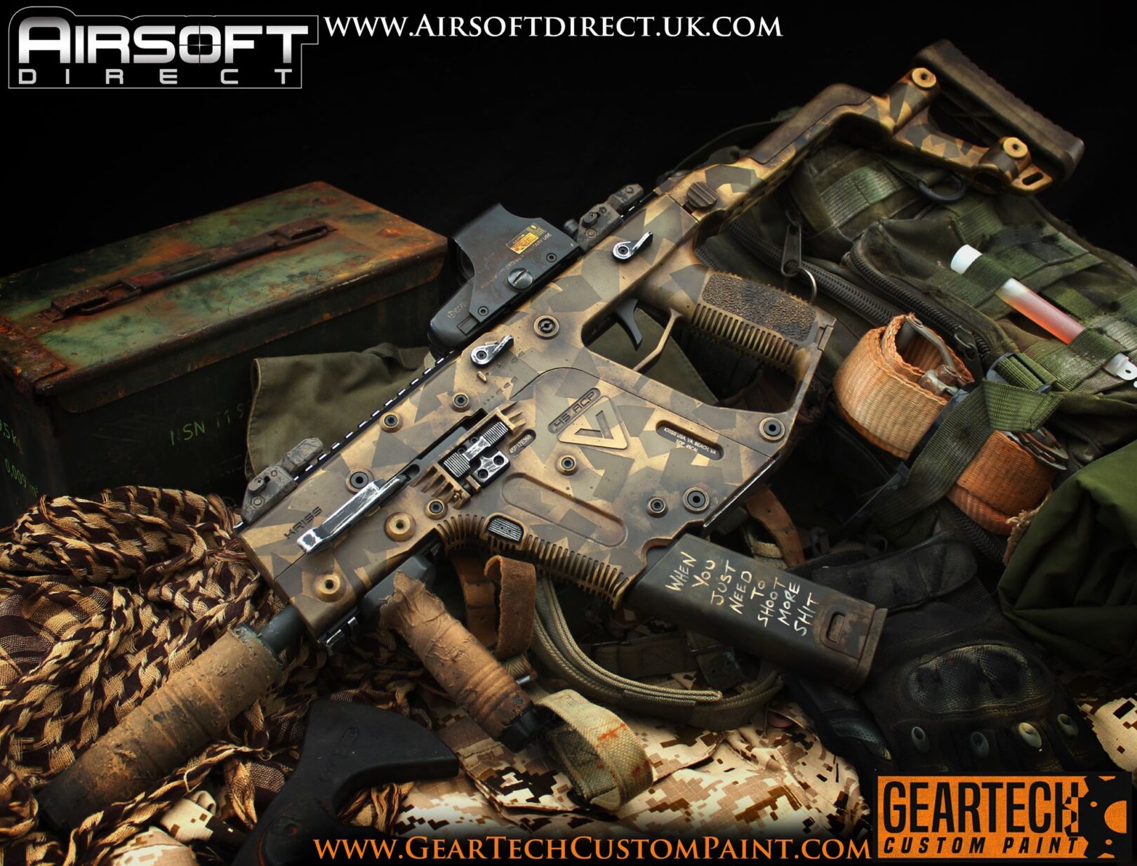 Camo Painted Ares G2 Vector by Geartech Customs