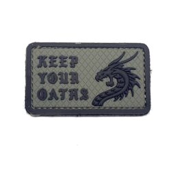 Keep Your Oaths PVC Patch Grey