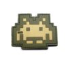 Space Invader Style Tactical Morale PVC Patch Green/Sand