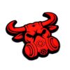 Gasmask Bull PVC Patch Red
