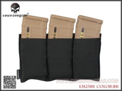 Emerson Tactical Fast Draw Triple Open Top M4 Magazine Pouch BK
