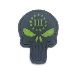 Punisher Skull 3 Percenter Black PVC Patch