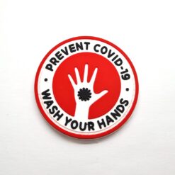 Prevent Covid-19 Wash Your Hands PVC Patch