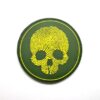 Yellow skull patch with green background by Airsoft Direct