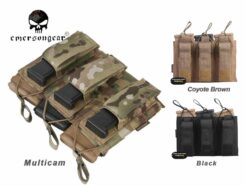 EmersonGear Tactical Triple Open Top 5.56 & Pistol MOLLE Magazine Mag Pouch M4 M16