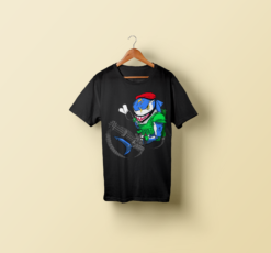 Cartoon Shark With Mini Gun T-Shirt