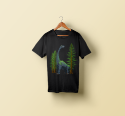 Cartoon Dinosaur With Trees T-Shirt