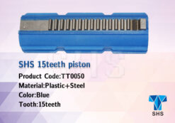 SHS AEG 14 +(Half Last Tooth) Steel Tooth Piston Blue Tt0050