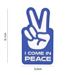 PVC I come in peace blue Patch #8125