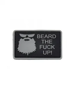 Beard The Fuck Up PVC Patch Black