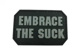 Embrace The Suck PVC Patch Black and Grey