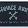SERVICE DOG TRAINING TO BE A SOLDIER PVC PATCH GREY