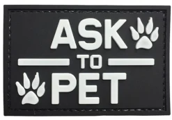 ASK TO PET - BLACK - PVC Patch