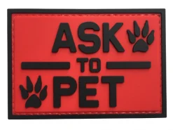 ASK TO PET - Red - PVC Patch