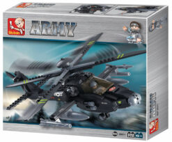 Sluban Kids Army Serie M38-b0511 Apache Attack Gun Helicopter Toy Blocks Bricks