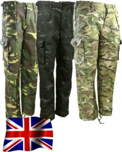 Kombat Uk Kids Combat Trousers Camo Army Cadets MTP DPM Black DMP
